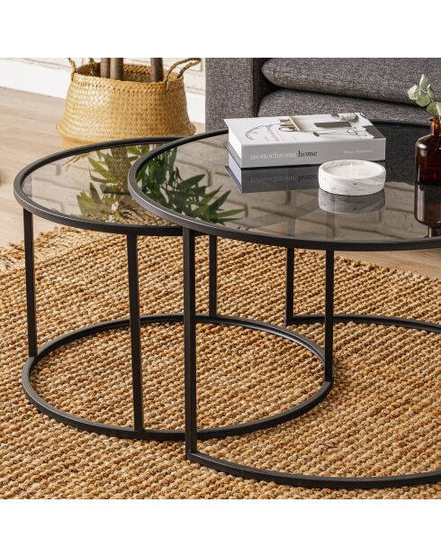Ensemble de table basse Tokyo noir