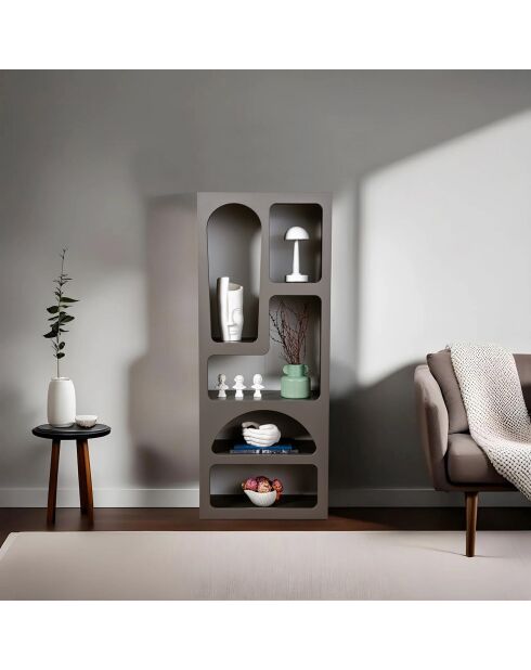 Étagère à livres Vénus anthracite - 60x150x32 cm