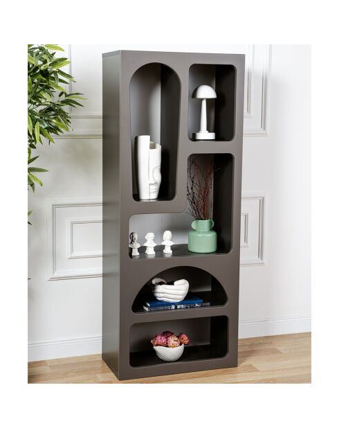 Étagère à livres Vénus anthracite - 60x150x32 cm