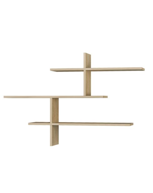 Étagère murale Leo chêne - 123x80.5x22 cm