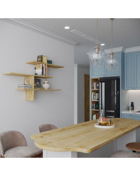 Étagère murale Leo chêne - 123x80.5x22 cm