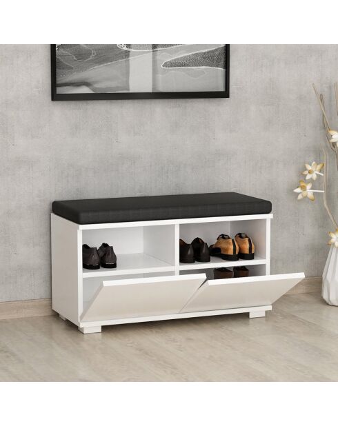 Meuble à chaussures Drago  blanc - 80x42x35 cm