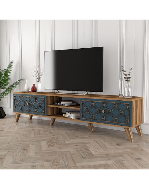 Meuble TV Class noyer - 180x44x35 cm