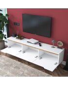 Meuble TV D1-2472 noyer blanc - 180x48.6x35 cm