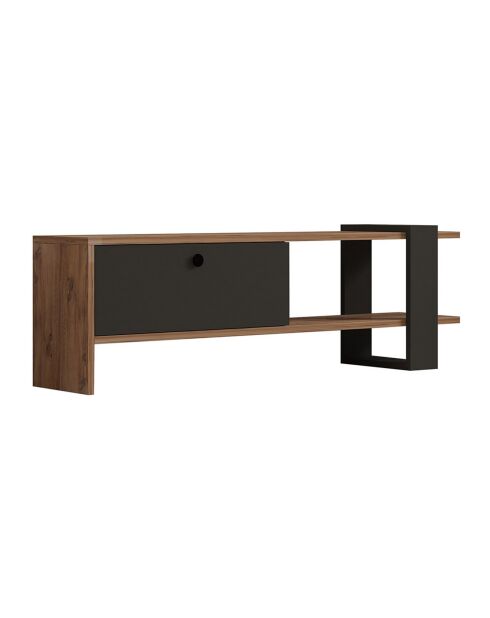 Meuble TV Ova chêne/anthracite - 120x36.8x25 cm
