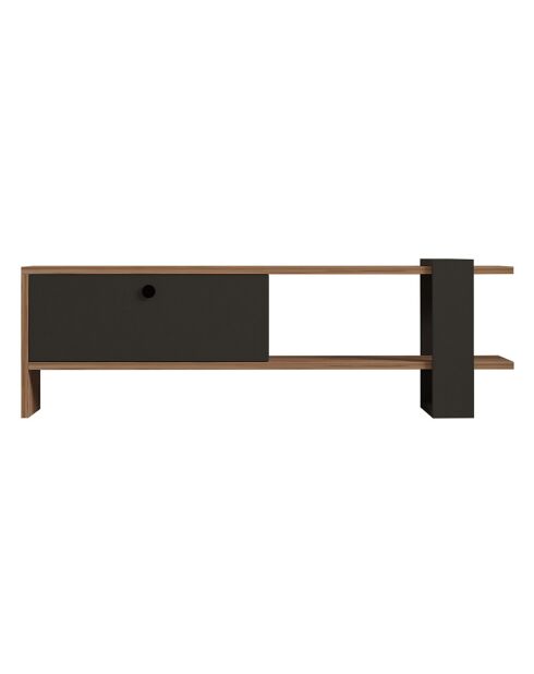 Meuble TV Ova chêne/anthracite - 120x36.8x25 cm