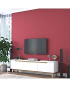 Meuble TV D1-2472 noyer blanc - 180x48.6x35 cm