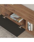 Meuble TV Ova chêne/anthracite - 120x36.8x25 cm