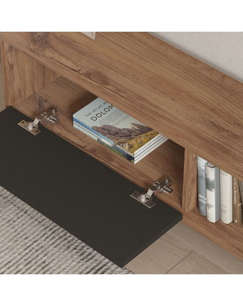Meuble TV Ova chêne/anthracite - 120x36.8x25 cm
