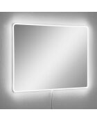 Miroir avec éclairage LED Rectangulaire  blanc -  40x60 cm