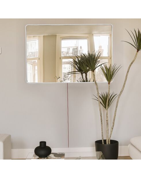 Miroir avec éclairage LED Rectangulaire  blanc -  40x60 cm