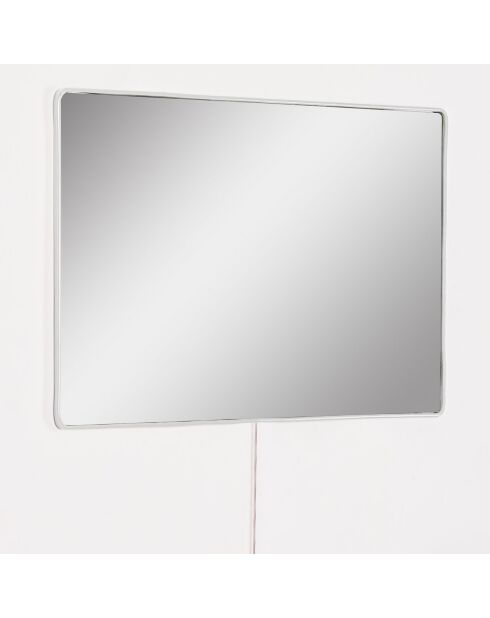 Miroir avec éclairage LED Rectangulaire  blanc -  40x60 cm