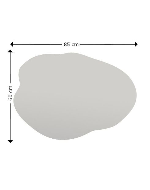 Miroir mural Ohho noir - 60x85x2.2 cm