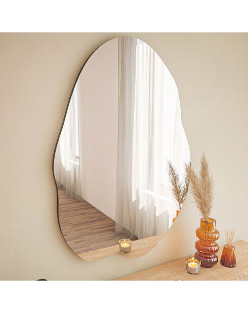 Miroir mural Ohho noir - 60x85x2.2 cm