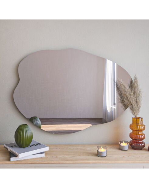 Miroir mural Ohho noir - 60x85x2.2 cm