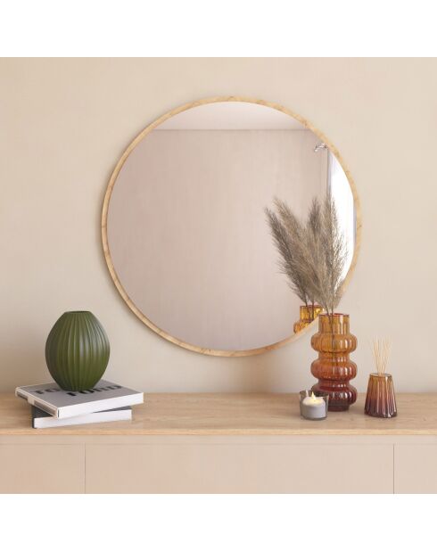 Miroir mural Ozze  naturel - 60x60x2.2 cm