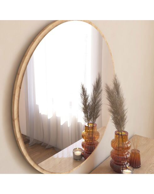 Miroir mural Ozze  naturel - 60x60x2.2 cm