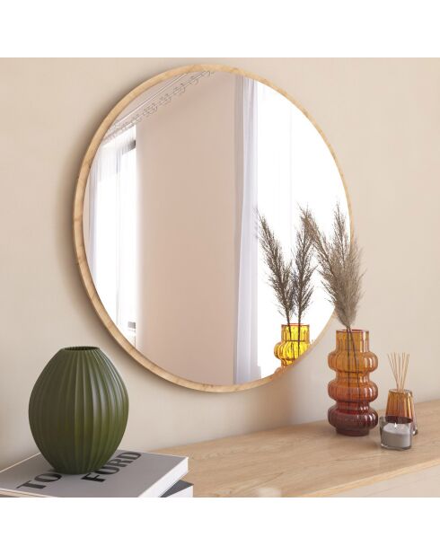 Miroir mural Ozze  naturel - 60x60x2.2 cm