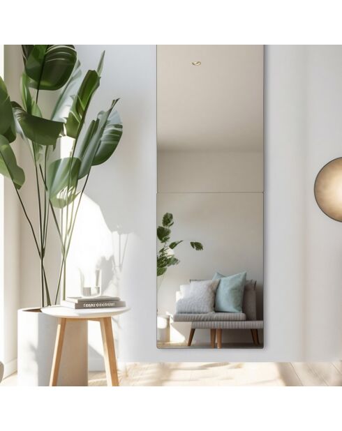 Miroir Rectangulaire  argenté - 40x120 cm