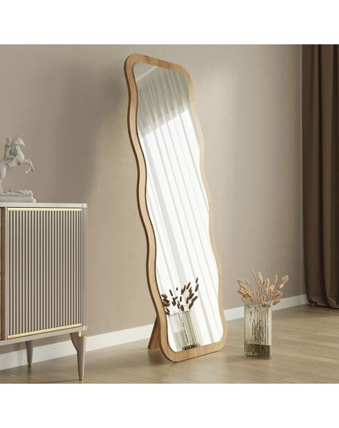 Miroir sur pieds Aror  naturel - 50x160x2.2 cm