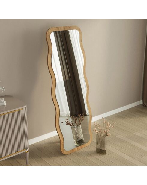 Miroir sur pieds Aror  naturel - 50x160x2.2 cm