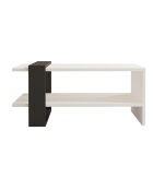 Table basse Fonda blanc/anthracite - 80x35x55 cm