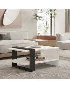 Table basse Fonda blanc/anthracite - 80x35x55 cm