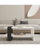Table basse Fonda blanc/anthracite - 80x35x55 cm