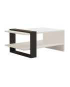 Table basse Fonda blanc/anthracite - 80x35x55 cm