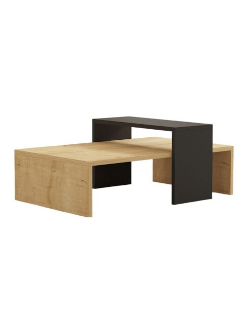Table basse Glow  saphir/anthracite - 80x31.8x50 cm