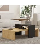 Table basse Glow  saphir/anthracite - 80x31.8x50 cm