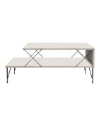 Table basse Loire  blanche - 100x40x50 cm