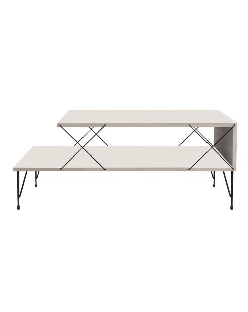 Table basse Loire  blanche - 100x40x50 cm