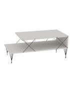 Table basse Loire  blanche - 100x40x50 cm