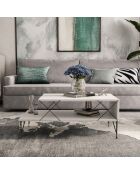 Table basse Loire  blanche - 100x40x50 cm