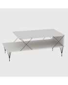 Table basse Loire  blanche - 100x40x50 cm