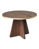 Table basse Mushroom noyer/doré - 60x40x60 cm
