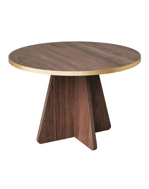 Table basse Mushroom noyer/doré - 60x40x60 cm