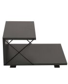 Table de nuit Cross anthracite - Largeur des pieds : 50x55x40 cm