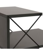 Table de nuit Cross anthracite - Largeur des pieds : 50x55x40 cm