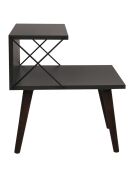 Table de nuit Cross anthracite - Largeur des pieds : 50x55x40 cm