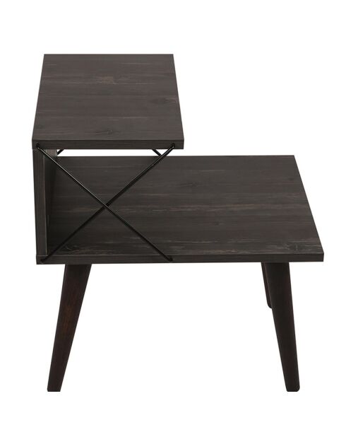 Table de nuit Cross marron foncé - 50x55x40 cm