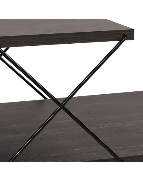 Table de nuit Cross marron foncé - 50x55x40 cm