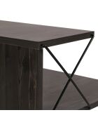 Nachtkastje Cross donkerbruin - 50x55x40 cm