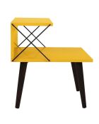 Table de nuit Cross jaune -  50x55x40 cm