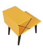 Table de nuit Cross jaune -  50x55x40 cm