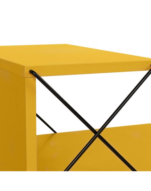 Table de nuit Cross jaune -  50x55x40 cm