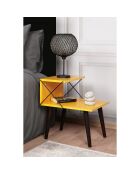 Table de nuit Cross jaune -  50x55x40 cm