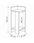 Table de nuit Elos Droite  moka - 25x60x27 cm