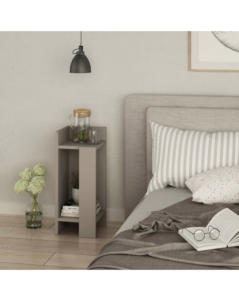 Table de nuit Elos Gauche  moka - 25x60x27 cm
